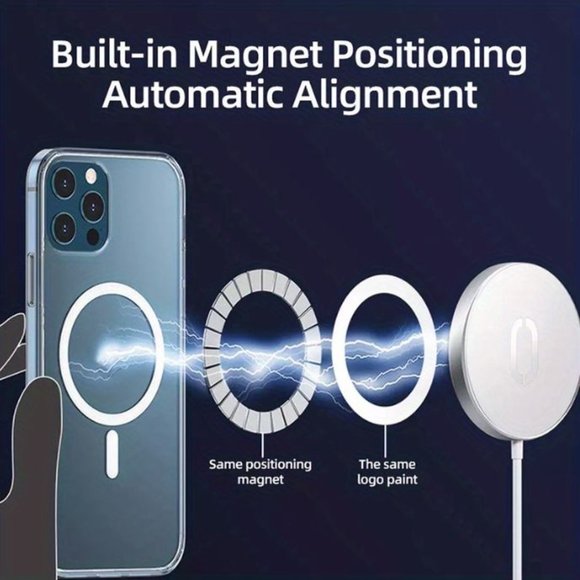iPhone 15 Case - Luxury | Clear Soft Silicone | Magnetic Wireless Charging - Picture 5 of 6